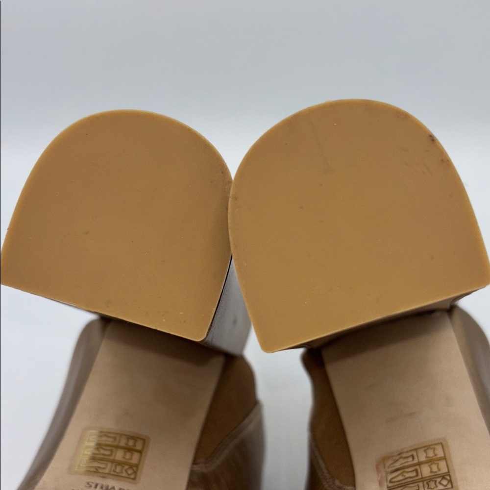 Stuart Weitzman Metallic Gold Mules SKYHIGH 145 Platform Slide Sandal Size 9 - Picture 13 of 13